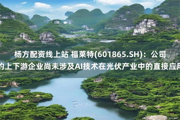 杨方配资线上站 福莱特(601865.SH)：公司的上下游企