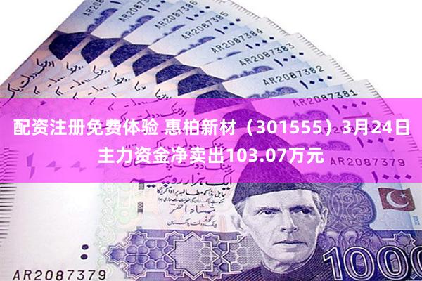 配资注册免费体验 惠柏新材（301555）3月24日主力资金