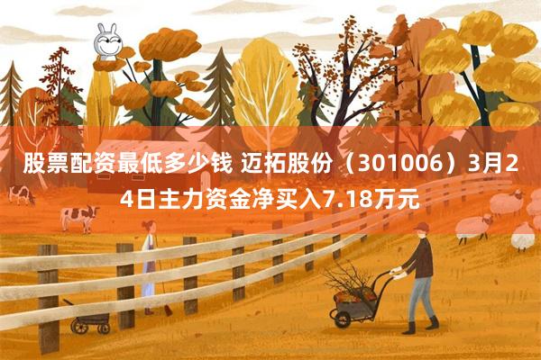 股票配资最低多少钱 迈拓股份（301006）3月24日主力资