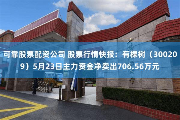 可靠股票配资公司 股票行情快报：有棵树（300209）5月2