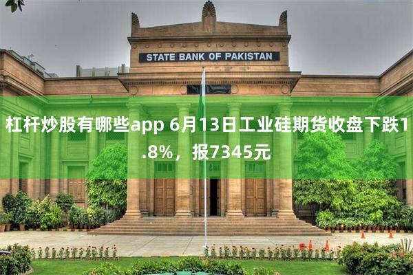 杠杆炒股有哪些app 6月13日工业硅期货收盘下跌1.8%，